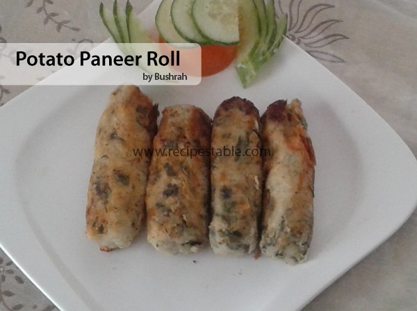 Potato Paneer Roll Recipe