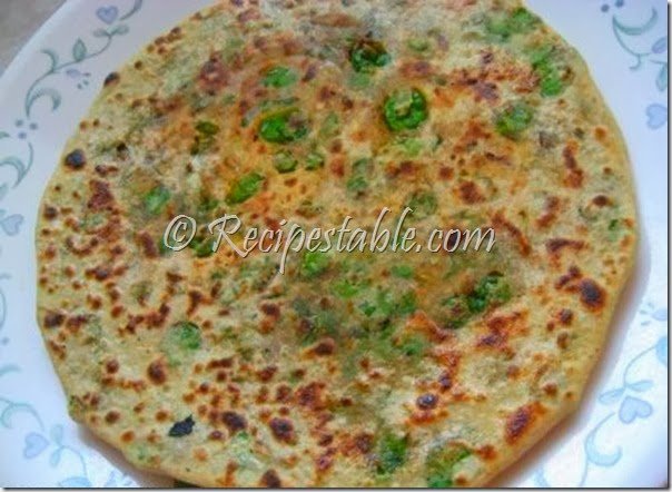 Peas Stuffed Paratha recipe