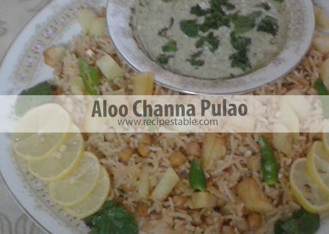 Aloo Channa Pulao Recipe