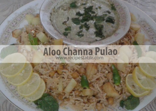 Aloo Channa Pulao Recipe