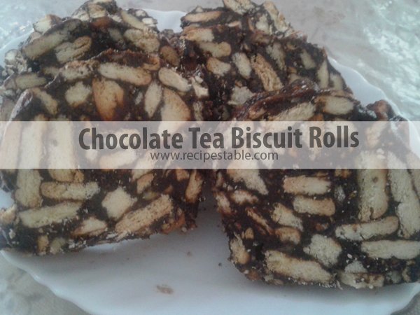 Chocolate Tea Biscuit Rolls Recipe