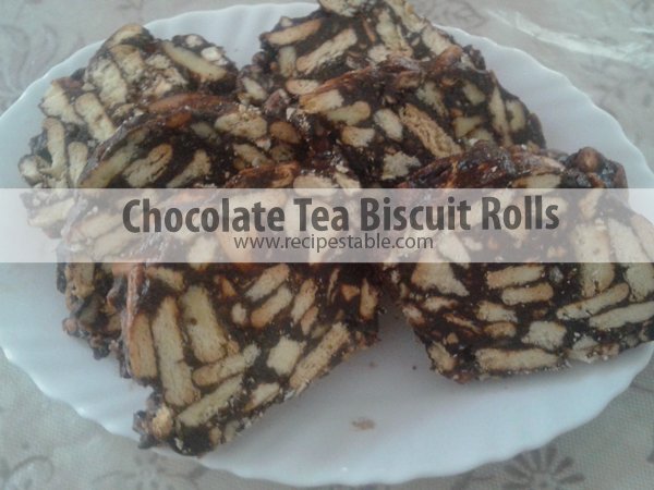 Chocolate Tea Biscuit Rolls Recipe