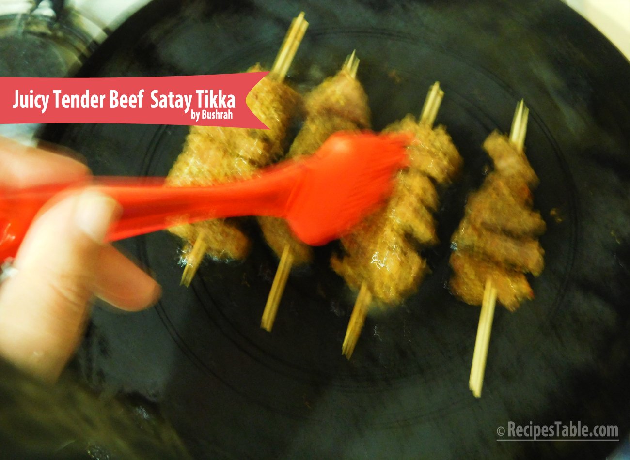 Juicy and Tender Beef Satay Tikka recipe