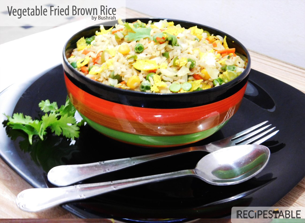 Vegetable Fried Brown Rice (Clean Eating Version)