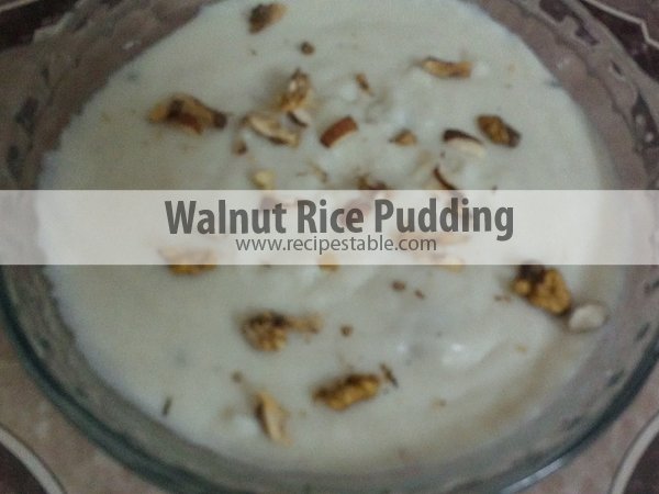 Walnut Rice Pudding Recipe