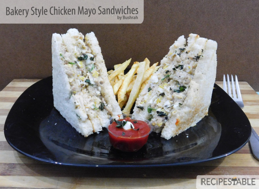 Bakery Style Chicken Mayo Sandwiches Recipe