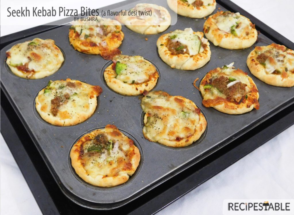 Seekh Kebab Pizza Bites Recipe 