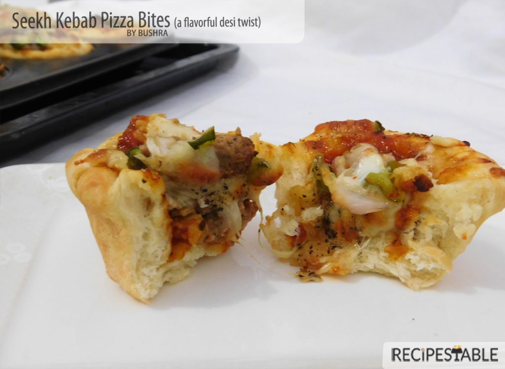 Seekh Kebab Pizza Bites Recipe
