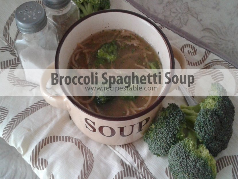 Broccoli Spaghetti Soup Recipe