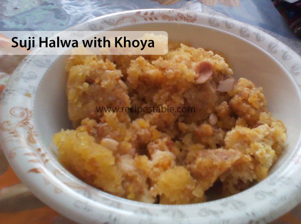 Suji Halwa with Khoya Recipe